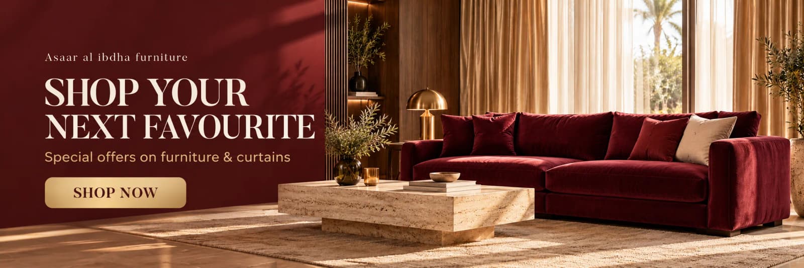 ASAAR AL-IBDHA sofas and curtains offers